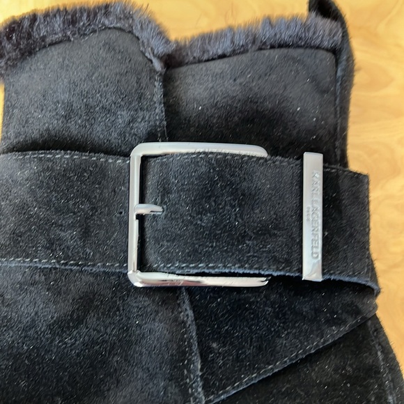 Karl Lagerfeld black faux-lined boots size 8.5 - Picture 6 of 10